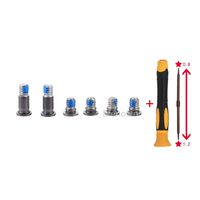 Replacement 6pcs/set Bottom case Screws + 1pcs Dual Sided 5 point Pentalobe Screwdriver for MacBook Retina 13-inch A1706 (EMC 3071) (EMC 3163) with Touch Bar,A1989 EMC(3214) MR9Q2LL/A 2018 year (Gray)