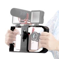 Ulanzi U Rig Pro Smartphone Video Rig, Video Stabilizer w 1/4 inch Screw Triple Cold Shoe Mount Compatible for iPhone Xs Max X 8 7 6 plus OnePlus 7 Pro Samsung Vlogging Used On Microphone Video Light