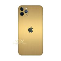SopiGuard Skin for Apple iPhone 11 Pro 5.8" Precision Edge-to-Edge Vinyl Sticker Full Body Wrap (Brushed Gold)