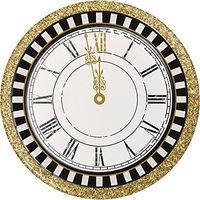 Creative Converting 8 Count Sturdy Style Paper Dessert Plates, 7", Midnight Celebration