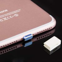 Anti-Dust Plug for iPhone 7/8/X/XR/XS | Dust Cap, Dust Protection - Lightning Connector Cover | Free Silicone Cable Clip - Blue