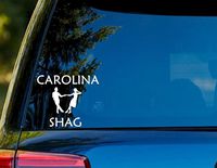 T1393 Carolina Shag Decal Sticker - 3.00" x 3.50" - Easy to Apply - Instructions Included - Premium 6+ Year Vinyl
