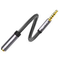 DuKabel 3.5mm (1/8") Male to Female Stereo Audio Headphone Jack Adapter [Ultra-Slim Design | 4-Conductor TRRS | 24K Gold Plated Connector] for Phones, Tablets, Headphones & Card Readers