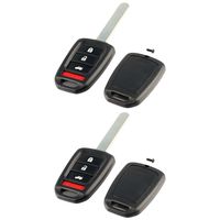 Key Fob Keyless Entry Remote Shell Case & Pad fits Honda Accord Crosstour CR-V HR-V 2013 2014 2015 2016 2017 (MLBHLIK6-1T), Set of 2