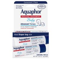 Aquaphor Baby Healing Ointment To-Go Pack - Advanced Therapy for Chapped Cheeks and Diaper Rash - Two .35 oz. Tubes