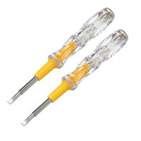 uxcell Voltage Detector Pen, Contact Voltage Tester 3.5mm Dual Head Slot Phillips Screwdriver Electric Circuit Tester Detector Electroprobe 100-500V 2pcs