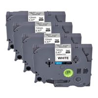 JoyPrinting TZe-231 Laminated P-Touch Tape | Compatible Standard Label Tape Replacement for Brother TZe231 TZ231 TZ 231，Black on White， (TZE231-4Pack)