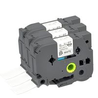 Compatible P Touch Security Label Tape 3Pack TZSE4 TZe SE4 TZ Cartridge Label Orison Self Adhesive Cassette Refills Black on White,0.7 Inch x 26.2Feet(18mm x8m)