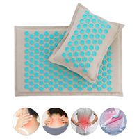 QIYU Lotus Acupuncture Mat and Acupuncture Massage Pillow Set, Yoga Acupressure Mat, Help Relieve Stress, Back, Neck and Sciatica, Easy to Carry Suitable for Male and Female