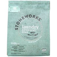 Grab Green Stoneworks Laundry Detergent Pods, Powered by Naturally-Derived Plant & Mineral-Based Powder Pods, Fragrance Free Rain, 50 Count (Pack of 1) Loads-EPA Safer Choice Certified
