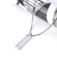 VEAQEE for Flex 2 Bands Jewely Necklace Stainless Steel Accessory Metal Pendant for Flex 2 Tracker (Silvery)
