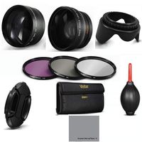 Wide Angle Lens + Macro Lens + 2X Optical TELEPHOTO Zoom Lens + HD Filter UV CPL FLD + Lens Hood for Nikon DSLR D3400 D3500 D5600