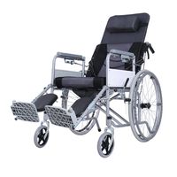 QIDI Wheelchair Manually Folding Steel Seniors Disabled People Scooter With Brake (Color : T-2)