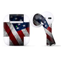Protective Skin Wrap for Apple AirPods, Vinyl Sticker Cover Decal, American Flag Distressed Wave