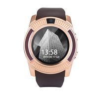 Axiba Luxury Crystal BT3.0 Smart Wrist Watch GSM 2G SIM Phone Mate for iOS Android Smartphone (A)