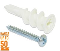 Self Drilling Drywall Plastic Anchors with Screws Kit