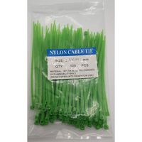 SYD 4 Inch length, 18lb Small size Self Locking Nylon Zip Ties Colors (Green) -100packs