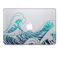 kwmobile Waves Decal Sticker for Apple MacBook Air 13" Retina (ab Ende 2018) Front Skin foil Vinyl Decal