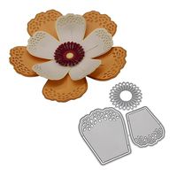 ✿MiaoC- Metal Cutting Die Flower Shape Metal Cutting Dies Stencils DIY Embossing Dies Carbon Steel Die Cuts Stencils for Scrapbooking Card Making Supplies