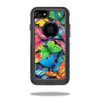 MightySkins Skin Compatible With OtterBox Commuter iPhone 7 Case - Butterfly Party | Protective, Durable, and Unique Vinyl Decal wrap cover | Easy To Apply, Remove, and Change Styles | Made in the USA