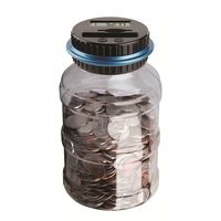 Sunsbell Coin Bank Savings Jar Coin Digital Counting Money Box, Automatic Coin Counter LCD Display (Dollar)