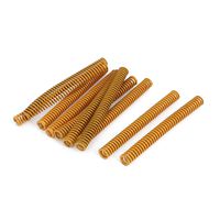 uxcell 8mm OD 80mm Long Light Load Compression Mould Die Spring Yellow 10pcs