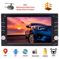 EINCAR Navigation Car DVD Player Double DIN Car Stereo in Dash Bluetooth Head Unit with Capacitive Touchscreen FM Auto Radio GPS in 2DIN Car Audio Video MP3 USB Sd Map+Reverse Camera