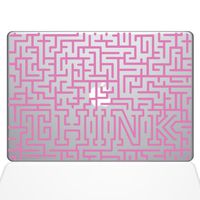 The Decal Guru Think Maze MacBook Decal Vinyl Sticker - 13" MacBook Pro (2015 & Older) - Pink (1296-MAC-13P-BG)