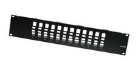 Leviton 49255-Q24 QuickPort Multimedia Patch Panel, 24-Port, 1RU, Cable Management Bar Included