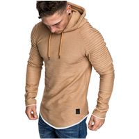 Simayixx Men Hoodies Pullover, Men's Fashion Workout Sweatshirts Plus Size Adjustable Hood Solid Sweater Tops Outerwear