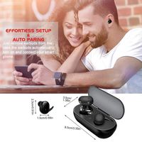 hevare Wireless Earbuds Bluetooth 5.0 Black Headphones Stereo Wireless Earphones Sweatproof Bluetooth in-Ear Headset with 500mAh Charging Case Built-in Mic White