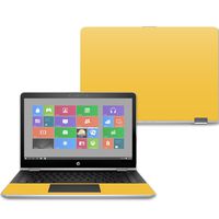 Mightyskins Skin Compatible with Hp Pavilion X360 14" (2017) - Solid Marigold | Protective, Durable, and Unique Vinyl Decal Wrap Cover | Easy to Apply, Remove, and Change Styles | Made in The USA