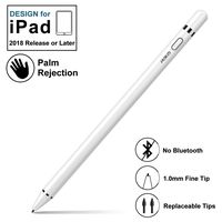 MEKO Upgraded Fine Tip Stylus Pen for 2018&2019 Apple iPad with Palm Rejection, Compatible for iPad Pro 11/12.9 Inch 3rd Gen, iPad 6th/7th Gen/Air 3rd Gen/Mini 5th Gen Digital Pencil -White