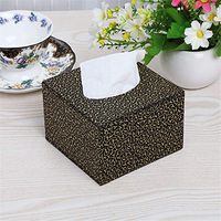 T-ZJHC Hotel Restaurant European Creative Small Napkin Tray Square Tray Paper Towel Box, Black Cloud