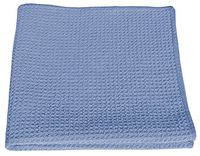 HoneyComb Microfiber Glass Cleaning Cloths 16x16 - Blue 12 Pack