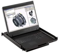 Rackmount Console - 1U 19" Rackmount Monitor, 1440 X 900 Resolution, VGA & DVI-D Input (Crystal Image Tech Part#RM-111-19WH) (VGA & DVI Input)