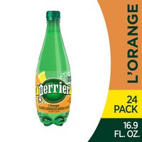 Perrier L'Orange Flavored Carbonated Mineral Water (Lemon Orange Flavor),. Plastic Bottles , 16.9 Fl Oz (Pack of 24)
