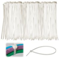 500 Pc Cable Zip Ties 6" Inch Clear Nylon Wire Cords Uv Resistant Tools New
