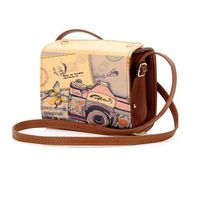 Women Handbag,[Vintage Shoulder Bags] Stylish Messenger Bags [Leather Purse Satchel Cross Body Out Messenger Beach Bags] Camera Case Bag Holder for Fujifilm Instax Mini 7s Mini 8 Mini 25 (Brown)