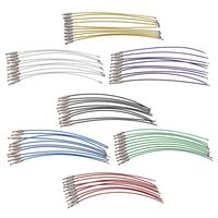 Baosity 10Pcs Cable Wire Loop Luggage Tag Loops Stainless Steel Wire Straps - Black