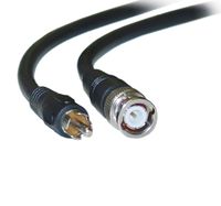 ACL 6 Feet RG59U Coaxial BNC Male to RCA Male Composite Video Cable, Black, 64% Braid, 75 Ohm