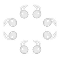 Motanar Ear Tips for iPhone 6S Earpods iPhone6S iPhone6 iPhone5S 5C 5 Earpods Earpod Earphone Gel Cover,Comfortable Soft Silicone Gel Thin Anti-Slip Sport Hook Design,4 Pairs (Clear)