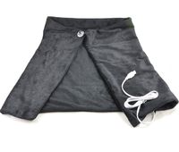 RIYIN USB Powered Soft Heated Shawl Winter Electric Warming Heating Blanket Pad (Black)