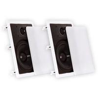 Theater Solutions CS8W in Wall 8" Speakers Surround Sound Home Theater Pair