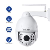 Outdoor PTZ 2.4G WiFi Security Camera Wireless Surveillance 1080P Pan/Tilt Zoom 5X Optical 165ft Night Vision Two-Way Audio IP67 Weatherproof Motion Detection,for Backyard/Shop/School/Hospital