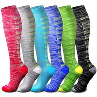 Compression Socks for Women & Men 15-20 mmHg, Best Medical, Nursing, for Running, Athletic, Edema, Diabetic, Varicose Veins, Travel (Small/Medium, 082 pink/Orange/Gray/Blue/Black/Green)