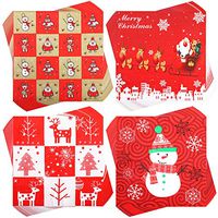 Aneco 80 Pieces Beverage Napkins Christmas Pattern Disposable Cocktail Paper Napkins 2 Ply for Christmas Holidays Dinner Party Supplies, 4 Styles