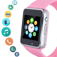Smart Watch, Smartwatch Phone with SD Card Camera Pedometer Text Call Notification SIM Card Slot Music Player Compatible for Android Samsung Huawei and IPhone (Partial Functions) for Women Teens Girls