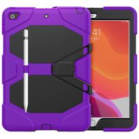 Smileyth Case for iPad 7th Gen 10.2 2019,Unique Design Heavy Duty Anti-Scratch Stand Case Cover Built-in Screen Protector with Pencil Holder for iPad 7th Gen 10.2 2019 (Purple)
