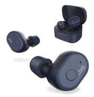 JVC Truly Wireless Earbuds Headphones, Bluetooth 5.0, Water Resistance(Ipx5), Long Battery Life (4+10 Hours), Secure and Comfort Fit with Memory Foam Earpieces - HAA10TA (Blue)